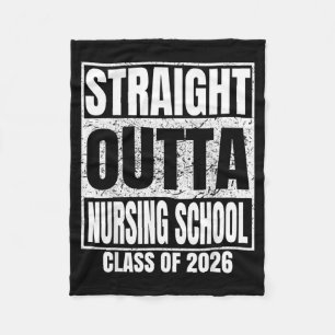 Nursing School Cl of 2026 Nurse Graduation Fleece Blanket