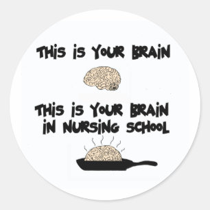 Nursing School Classic Round Sticker