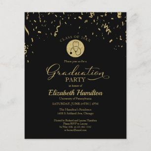 Nursing School Grad Party Budget Invitation