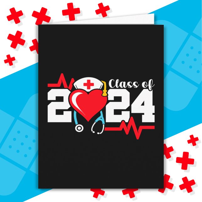 Nursing School Graduate 2024 Nurse Graduation Card (Creator Uploaded)