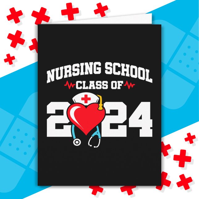 Nursing School Graduate 2024 Nurse Graduation Card (Creator Uploaded)