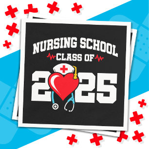 Nursing School Graduate 2025 Nurse Graduation Napkin