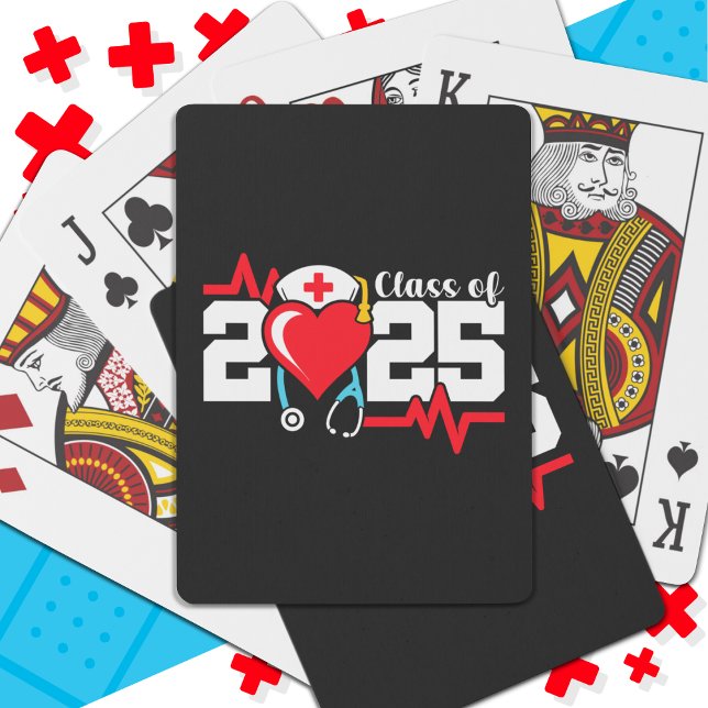 Nursing School Graduate 2025 Nurse Graduation Playing Cards (Creator Uploaded)