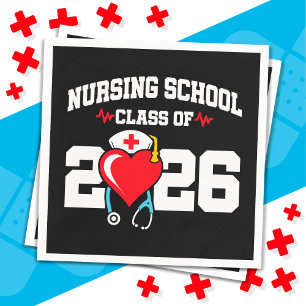 Nursing School Graduate 2026 Nurse Graduation Napkin