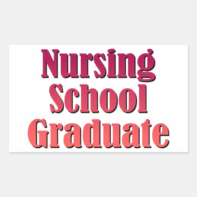 Nursing School Graduate Sticker (Front)