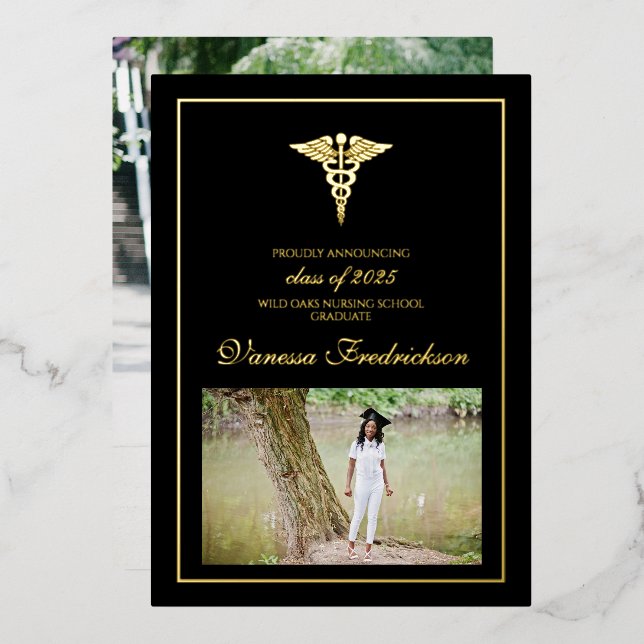 Nursing School Graduation Announcement (Front/Back)