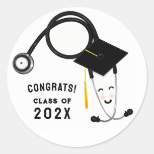 Nursing School Graduation Classic Round Sticker