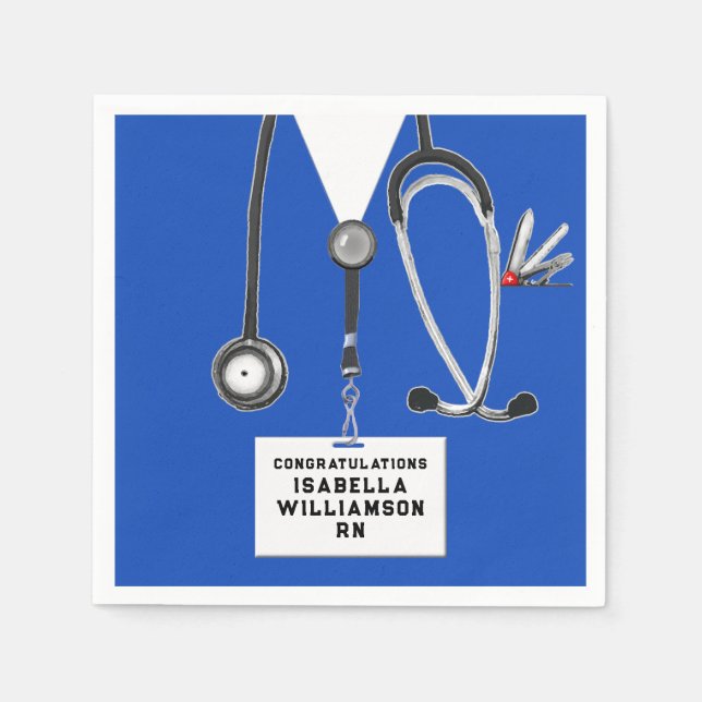Nursing School Graduation Napkin (Front)