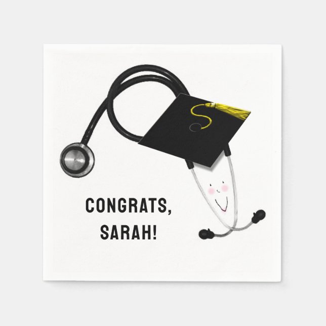 Nursing School Graduation Napkin (Front)