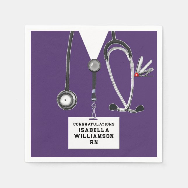 Nursing School Graduation Napkin (Front)