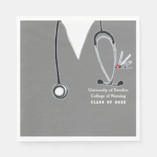 Nursing school graduation napkin