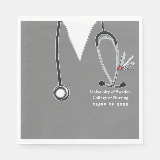 Nursing school graduation napkin (Front)