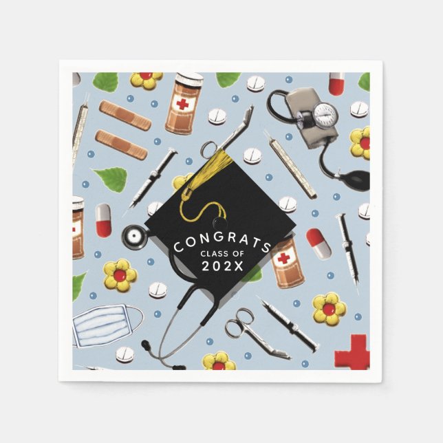 Nursing School Graduation Napkins (Front)