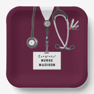Nursing School Graduation Paper Plate