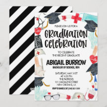 Nursing School Graduation Party Invitation