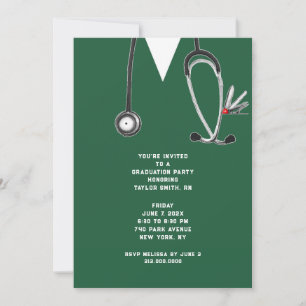 Nursing School Graduation Party Invitation