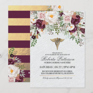 Nursing School Graduation Party Invitations