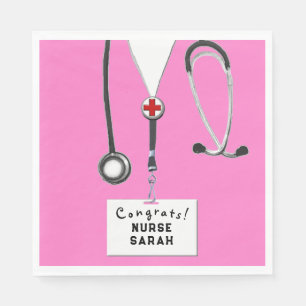Nursing School Graduation Party Napkin