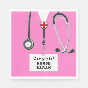 Nursing School Graduation Party Napkin