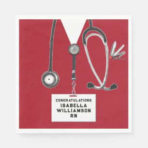 Nursing School Graduation Party Napkin