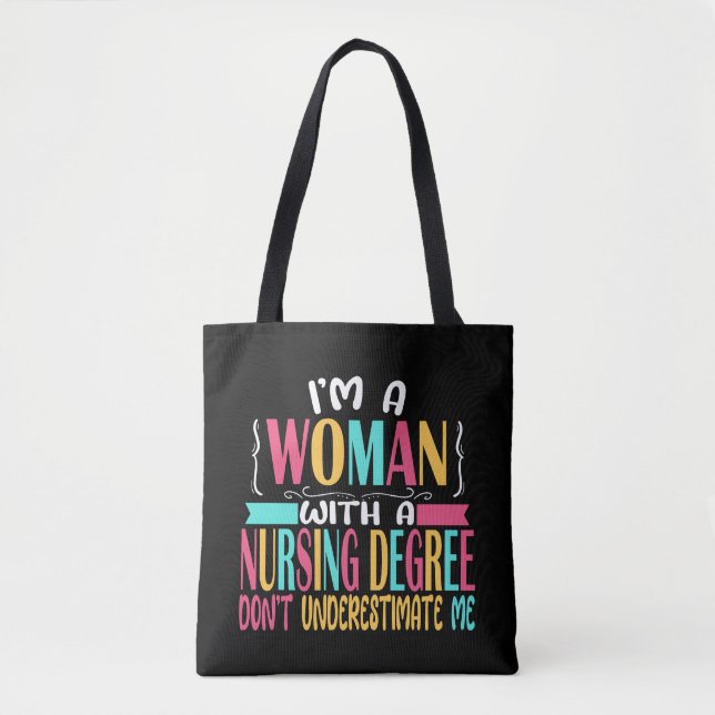 Nursing School Graduation RN Registered Nurse LPN Tote Bag (Front)