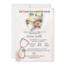 Nursing School Graduation Vintage Boho Floral 