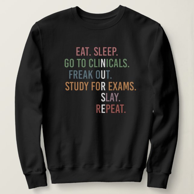 Nursing School student Future Nurse RN Gifts Sweatshirt (Design Front)