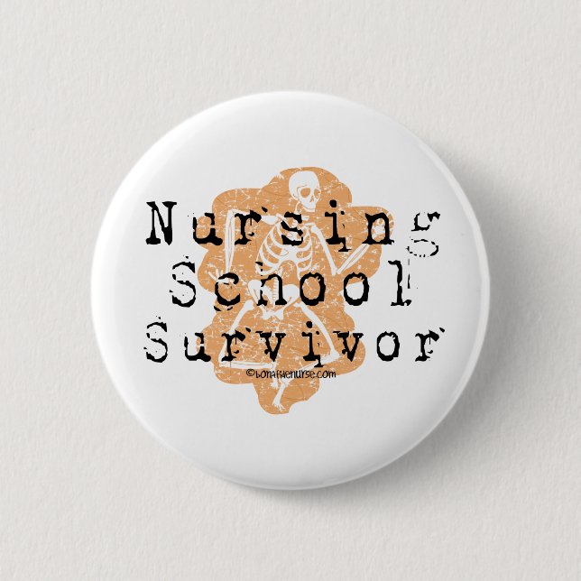 Nursing School Survivor 2 Inch Round Button (Front)
