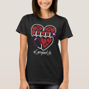Nursing Stethoscope Heart Caregiver Valentine's Da T-Shirt