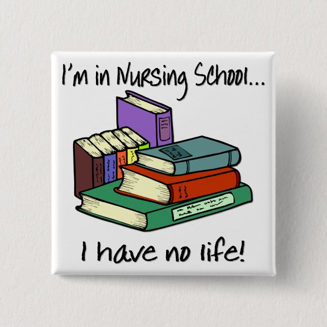 Nursing Student 2 Inch Square Button (Front)