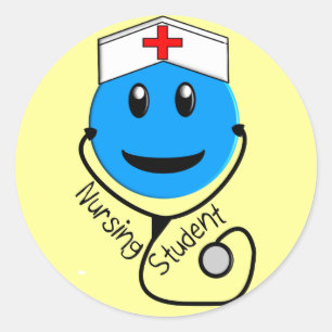 Nursing Student Big Blue Gifts Classic Round Sticker