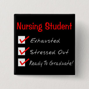 Nursing Student "Check Mark" T-Shirts & Gifts 2 Inch Square Button