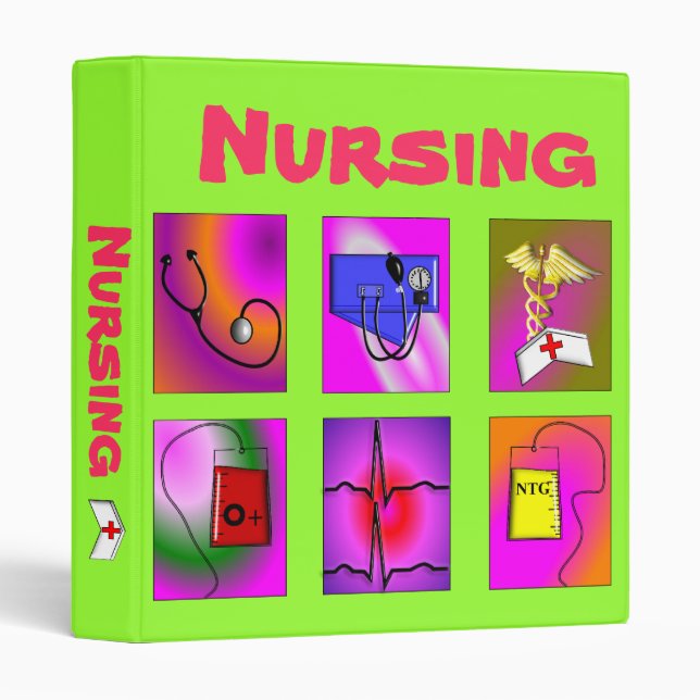 Nursing Student Class Binder Notebook (Front/Spine)