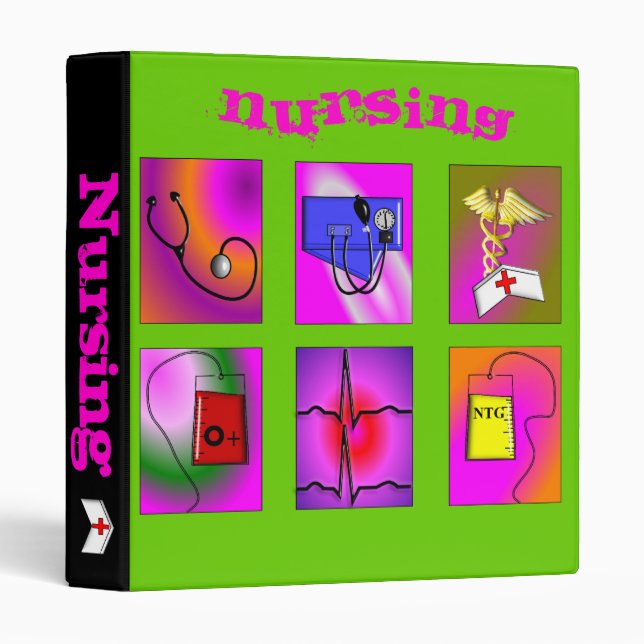 Nursing Student Class Binder Notebook (Front/Spine)
