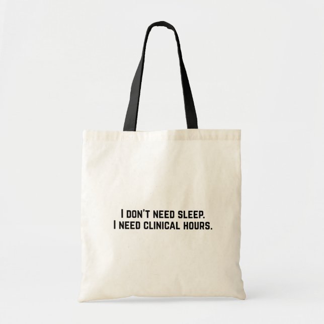 Nursing Student Clinical Hours Tote Bag (Front)