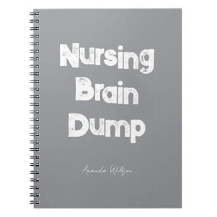 Nursing Student College Study Minimalist Ash Grey Notebook