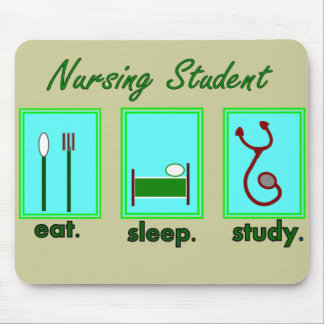 nursing student eat sleep study mouse pad