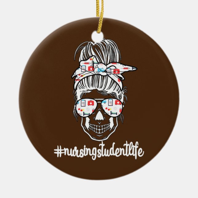 Nursing Student Nursing School Nurse Student  Ceramic Ornament (Front)