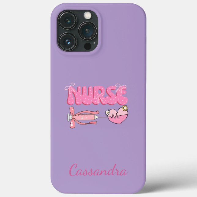 Nursing Student School Future Nurse Name Case-Mate iPhone Case (Back)