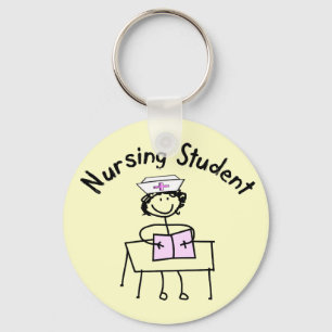 Nursing Student Stick Lady Gifts Keychain
