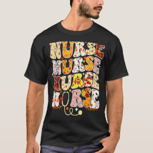 Nursing Thanksgiving Day Stethoscope Fall Nurse Li T-Shirt