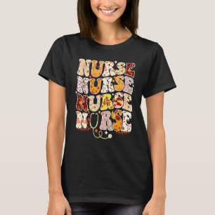 Nursing Thanksgiving Day Stethoscope Fall Nurse Li T-Shirt