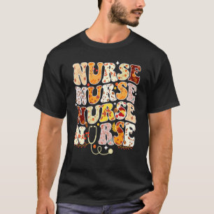 Nursing Thanksgiving Day Stethoscope Fall Nurse Li T-Shirt