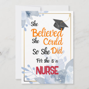 Nursing-Themed RN Grad Congratulations for Nurse  Invitation