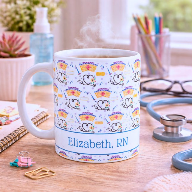 Nursing Tools with Monogram Coffee Mug (Creator Uploaded)