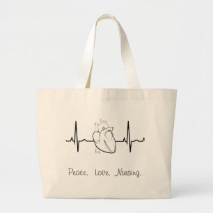 Nursing Tote with EKG and Heart