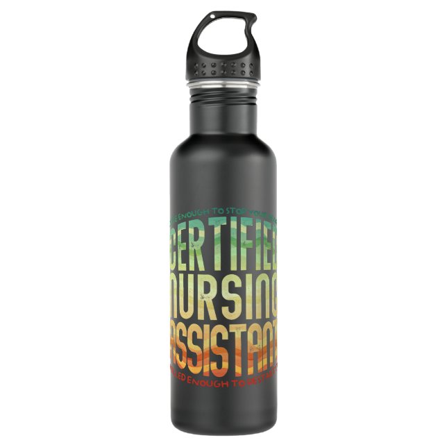 Nursing Womens Certified Nursing Assistant Nurse C 710 Ml Water Bottle (Front)