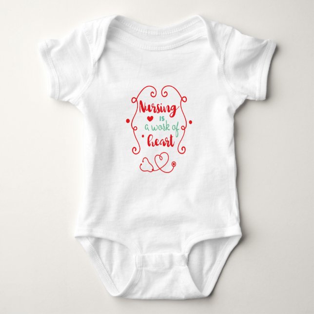 Nursing Work Baby Bodysuit (Front)