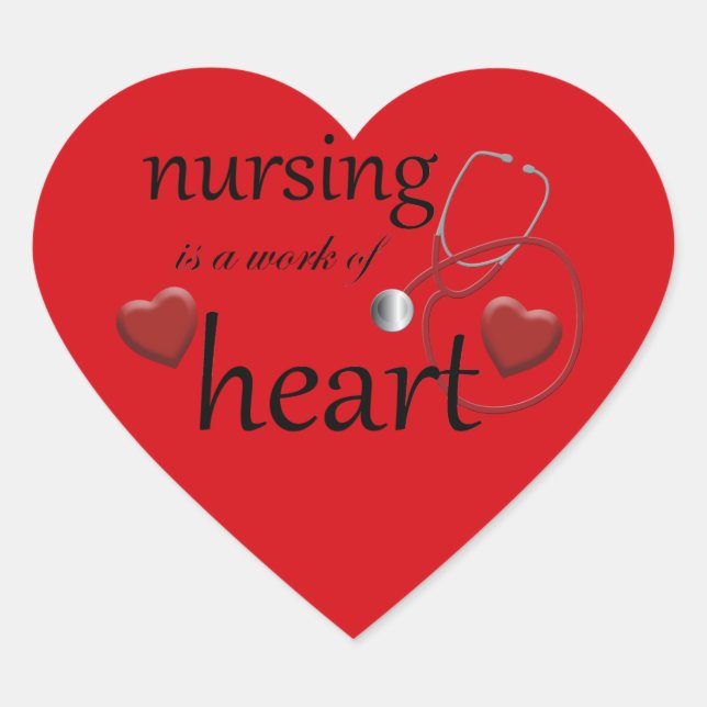 Nursing Work of Heart Nurse Sticker (Front)