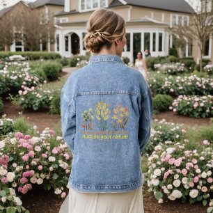 Nurture Your Nature Botanical Fleurs Veste en Deni